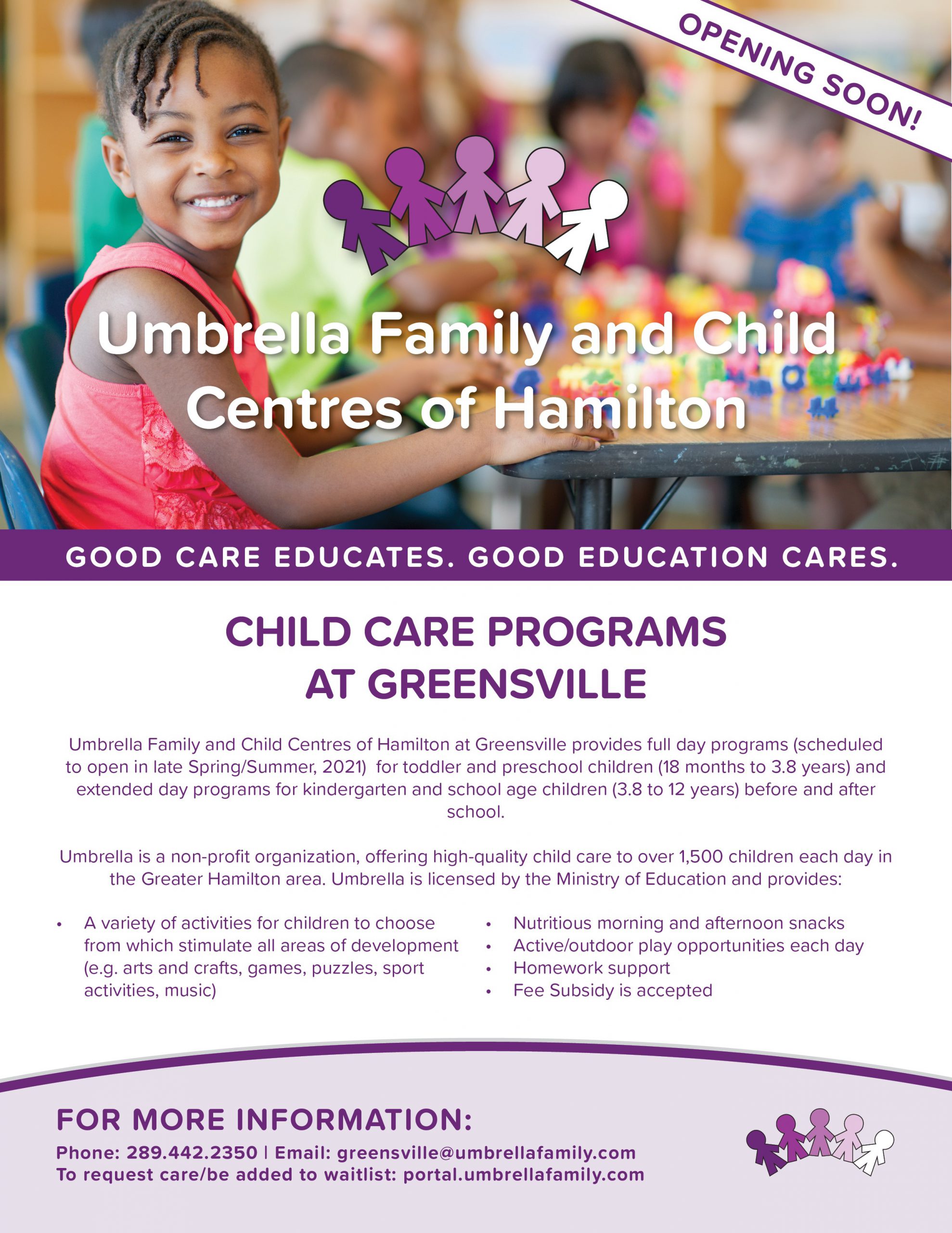 The Daycare is coming!! | Greensville Elementary School