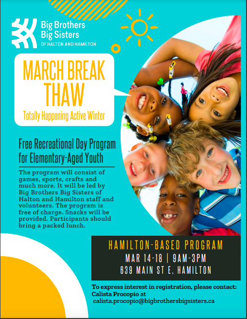 March Break Program Prince of Wales Elementary School