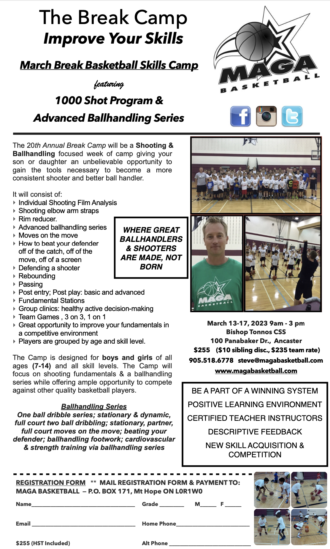 March Break opportunity Basketball “The Break Camp” Rousseau