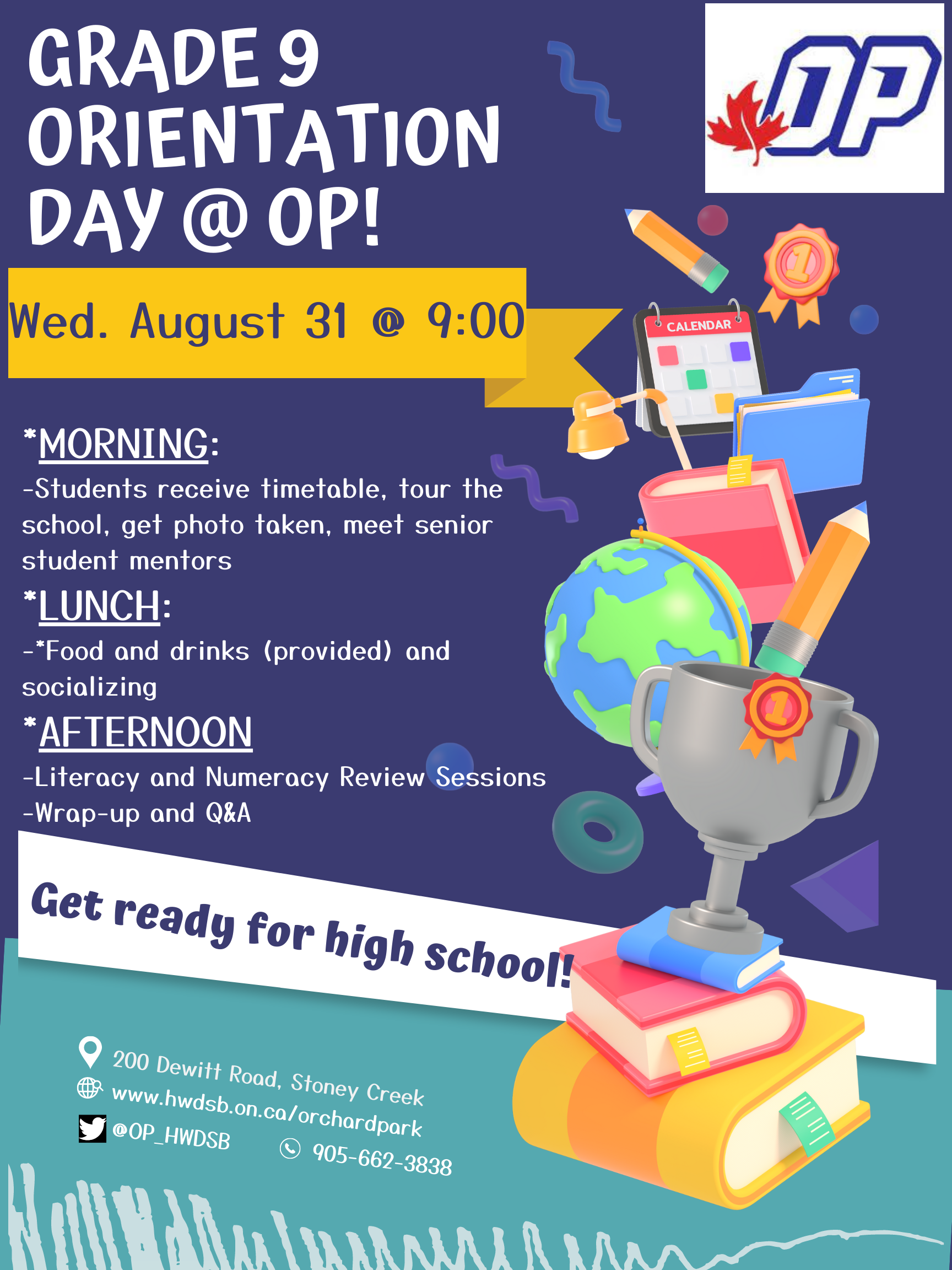 Grade 9 Orientation at Orchard Park | South Meadow Elementary School