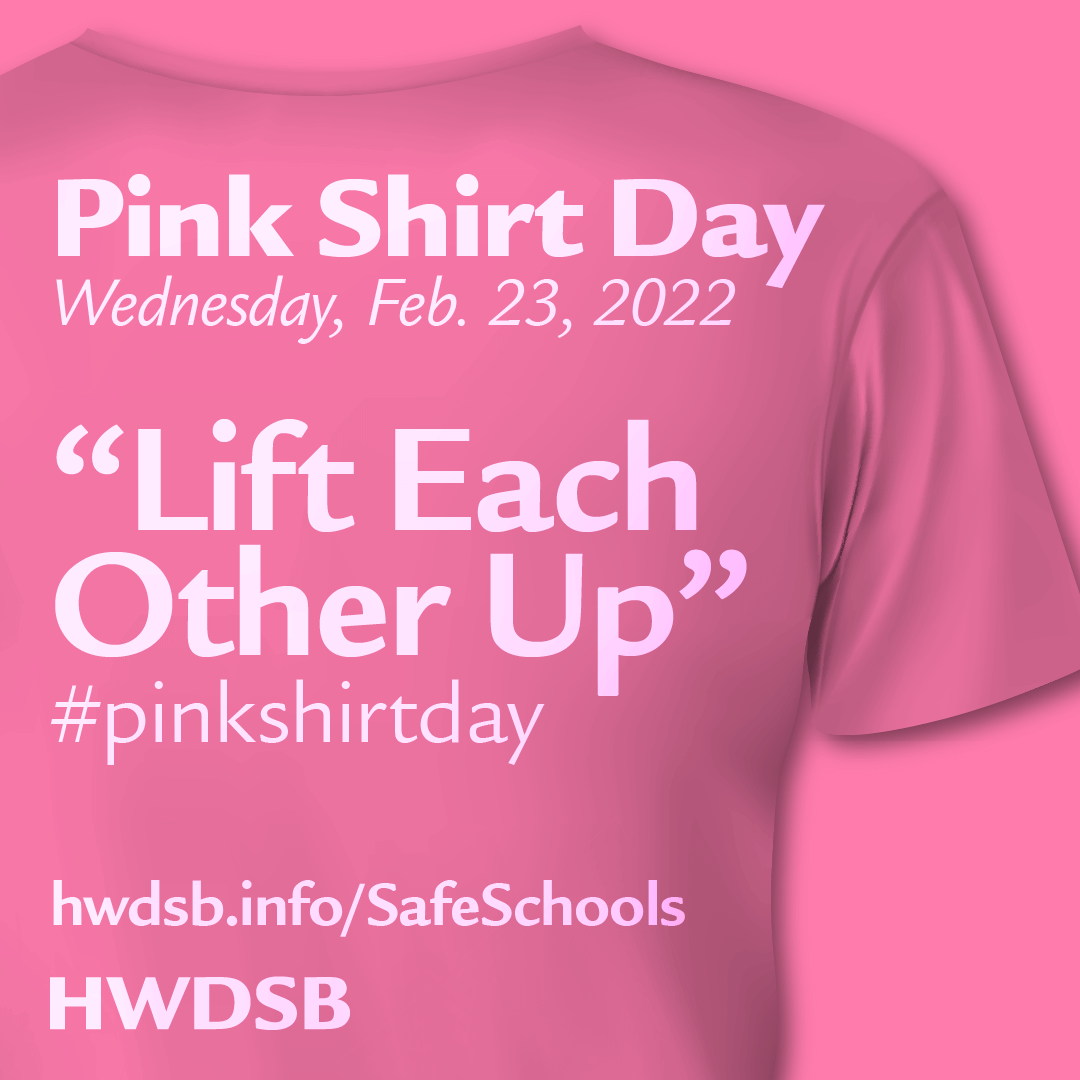 Pink Shirt Day is Wednesday, Feb. 23, 2022 HamiltonWentworth